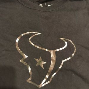 Mens NIKE XL Gray Silver Houston Texans tshirt NFL